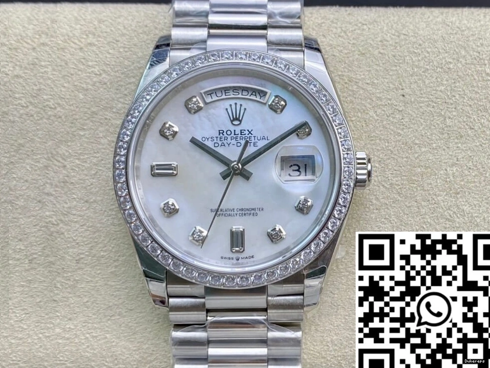 Factory Date Rolex Diamond-set 128396TBR-0005 Day Bezel EW 0318